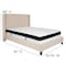 Flash Furniture Full Platform Bed Set, Beige HG-BMF-34-GG - alternate 2